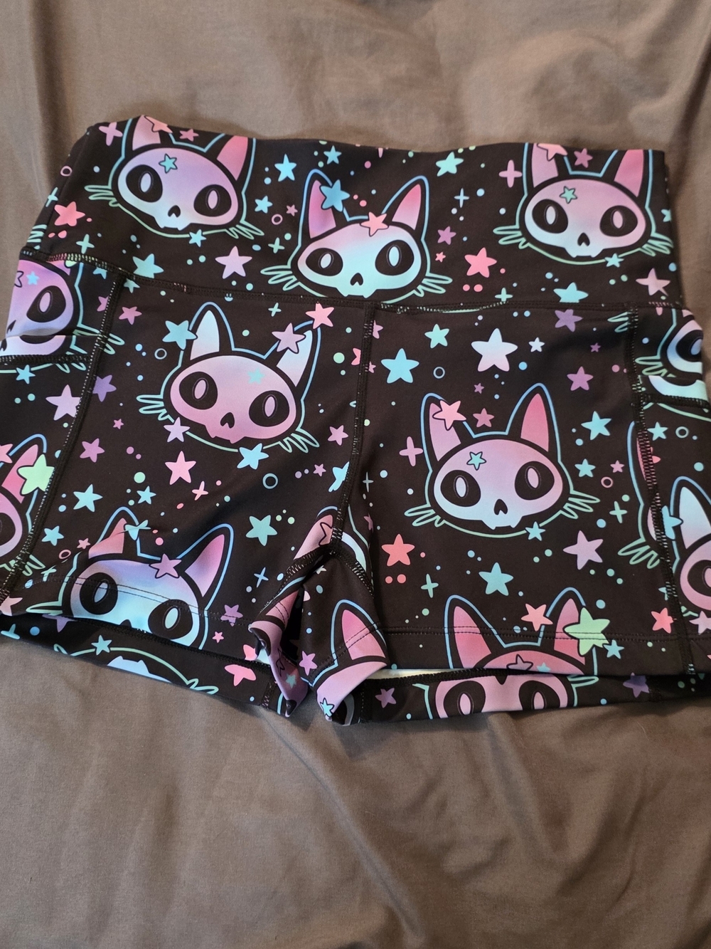 Constantly Varied Gear CVG Black Galaxy Cat Athletic Shorts